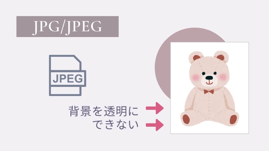 JPG 背景透過できない